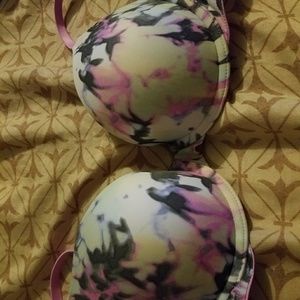 Victoria Secret Pink tie dye push-up bra